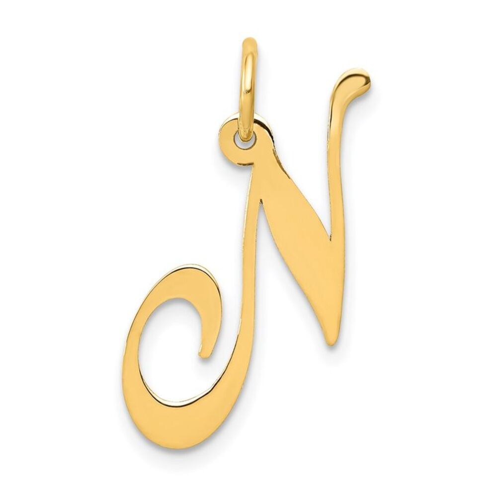 Kazi Luxury 14k Yellow Gold Medium Fancy Script L… - image 1